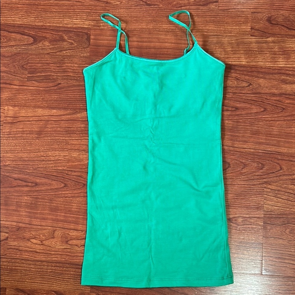 Spaghetti Strap Top Green Small